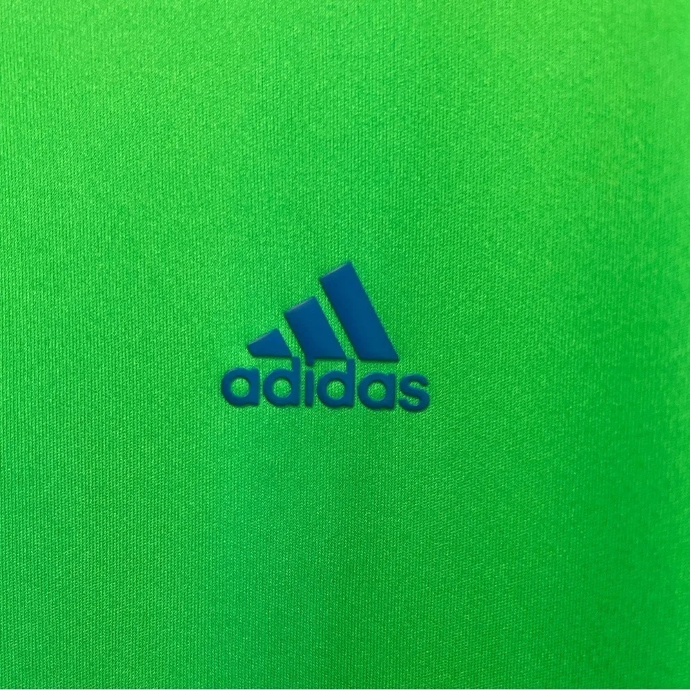 Adidas Performance Golf Polo Size Men’s XL Color Green With Blue Logo An…